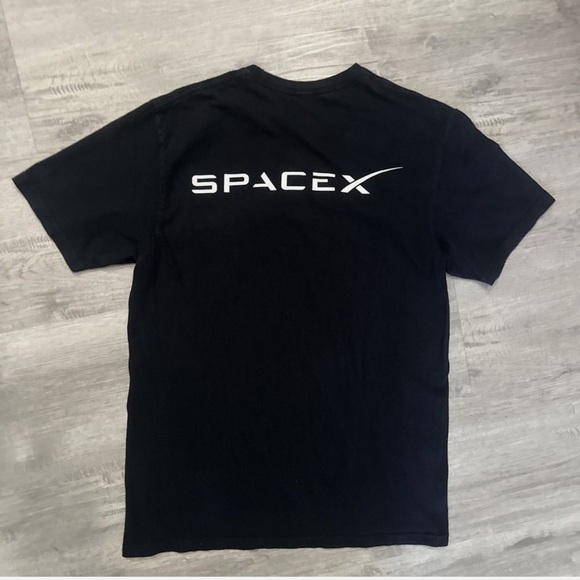 Elon Musk Streetewear Mens M Distressed Spell Out SpaceX Short Sleeve T-Shirt